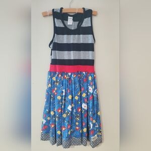 Colorful Striped and Patterned Kids Dress